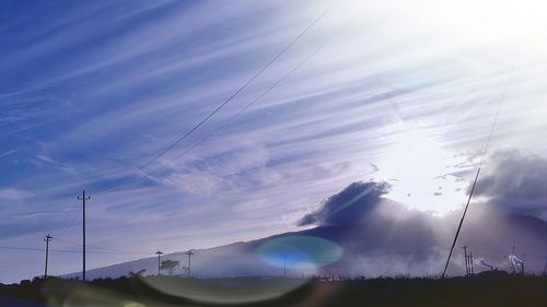 Low angle view of power lines