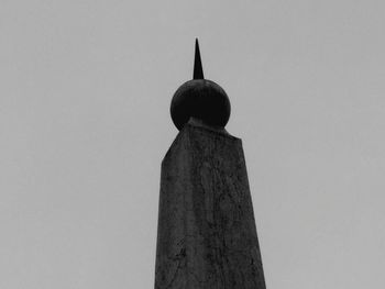Low angle view of built structure against clear sky