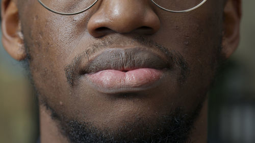 Closeup of human lips