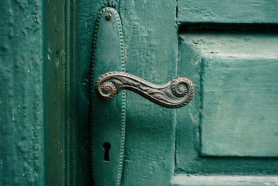 Close-up of closed door