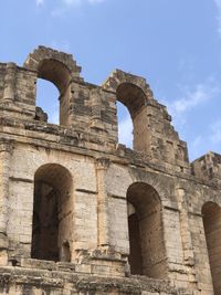 Low angle view of old ruins