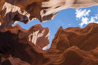 View skyward from slot canyon