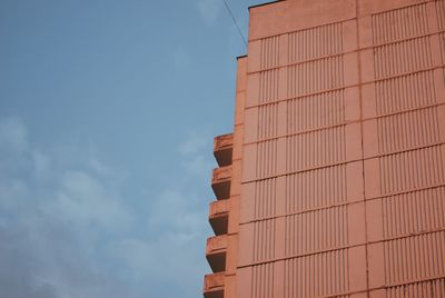 Low angle view of modern building against sky