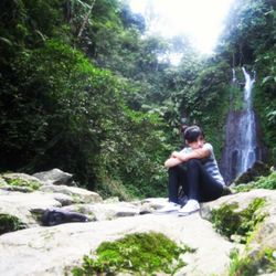 Man standing on rock