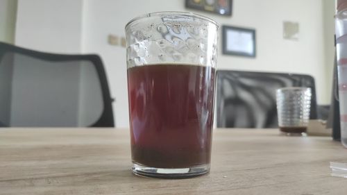 Close-up of drink on table