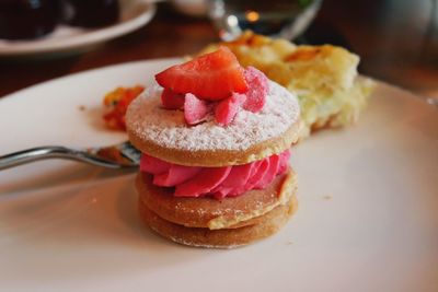 Close-up of cake in plate