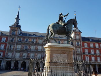 Low angle view of statue