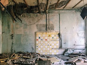 Interior of abandoned house