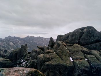 Rock formations against sky