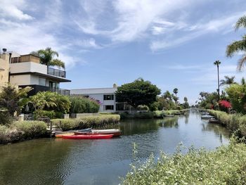 Scenic view of water against sky, venice canals