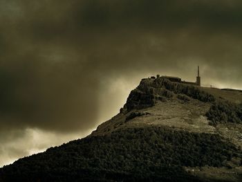 Low angle view of mountain against sky
