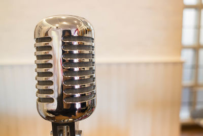 Close-up of microphone