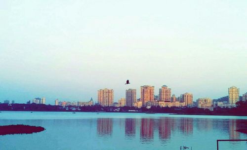 View of buildings at waterfront