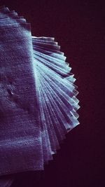 Close-up of object over black background