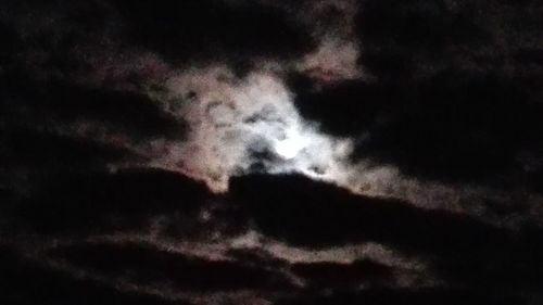 Low angle view of moon in sky