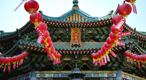 Low angle view of temple