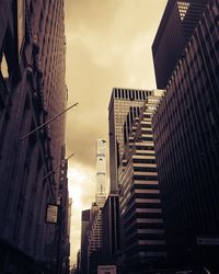 Low angle view of modern building against sky