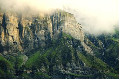 Scenic view of rocky mountains against sky