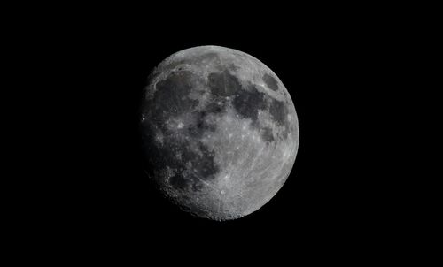 Low angle view of moon in sky