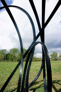 Low angle view of grass on landscape