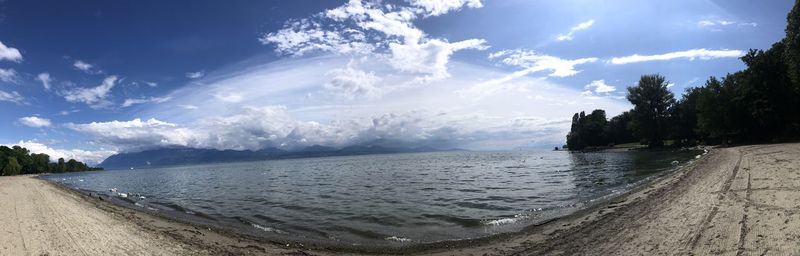 Panoramic view of sea against sky