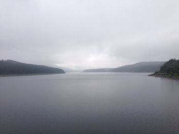 Scenic view of lake and mountains