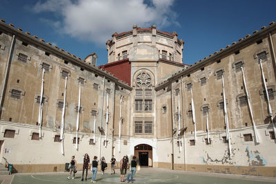 Low angle view of historical building against sky