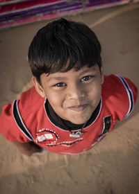 Portrait of boy smiling