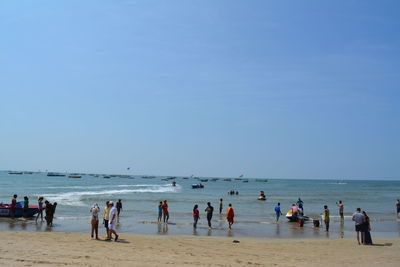 Tourists on beach