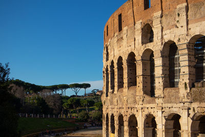 Views of roman coliseum, roman colosseum, rome, lazio. italy