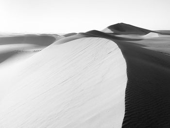 Scenic view of desert against clear sky