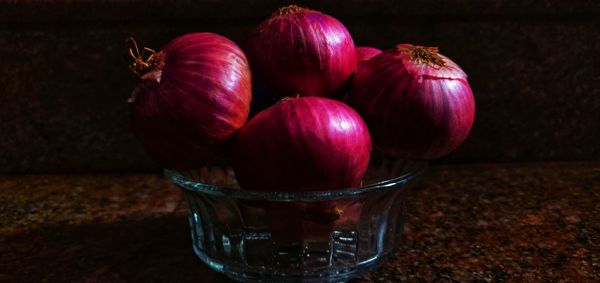 Close-up of fruits on table