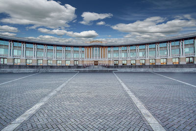 View of bridge against cloudy sky