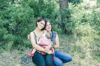 Portrait of smiling young couple