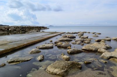 Scenic view of sea against sky