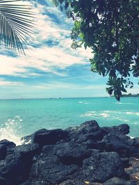 Scenic view of sea against sky