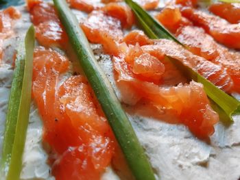 Close-up of chopped vegetables in plate