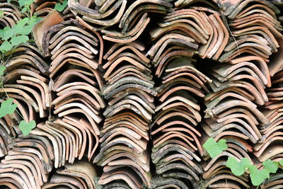 Full frame shot of roof tiles