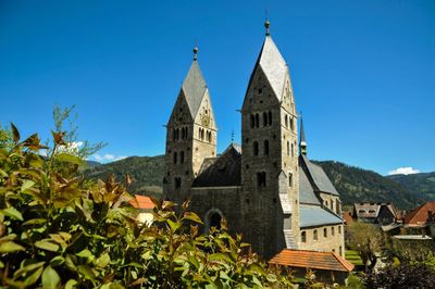 View of church against blue sky