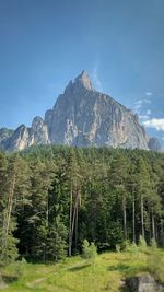 Scenic view of rocky mountains against sky