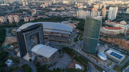 High angle view of cityscape