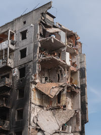 War in ukrainian. russian air bomb hit residential apartment building. russia's war against ukraine