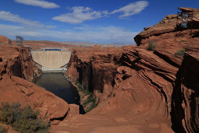 View of river along landscape