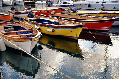 Boats in harbor