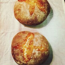 Close-up of bread in plate