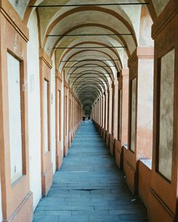 Empty corridor of building