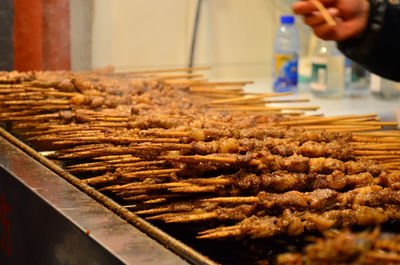 Close-up of preparing food