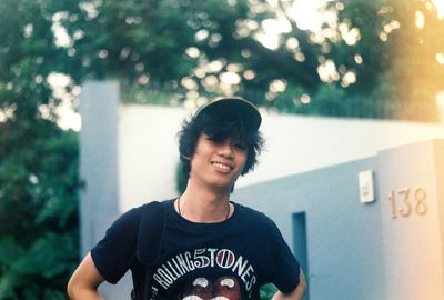 Portrait of smiling young man