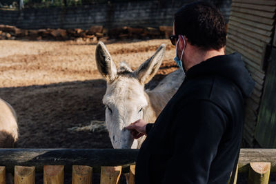 Man with goat