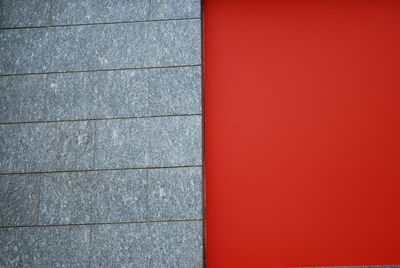 Full frame shot of red wall